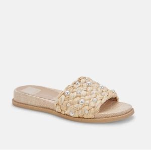 Dolce Vita Grazie Pearl Slide Sandal in Taupe